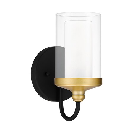 Quoizel Rowland 1-Light Matte Black Wall Sconce ROW8605MBK